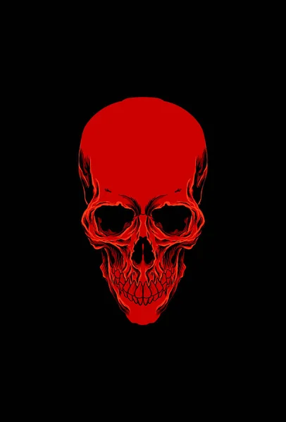 Head Skull Vektorové Ilustrace — Stockový vektor