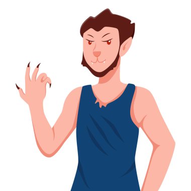 Cadılar Bayramı Kurtadam Kostüm Tasarımı Çizimi