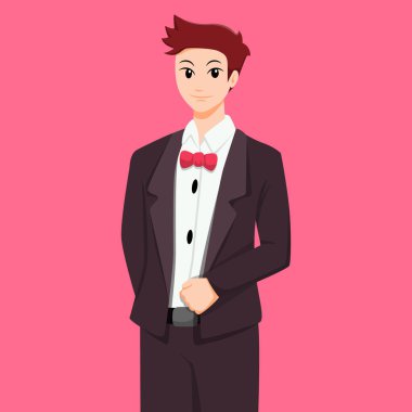 Damat Düğün Karakteri Tasarımı Çizimi