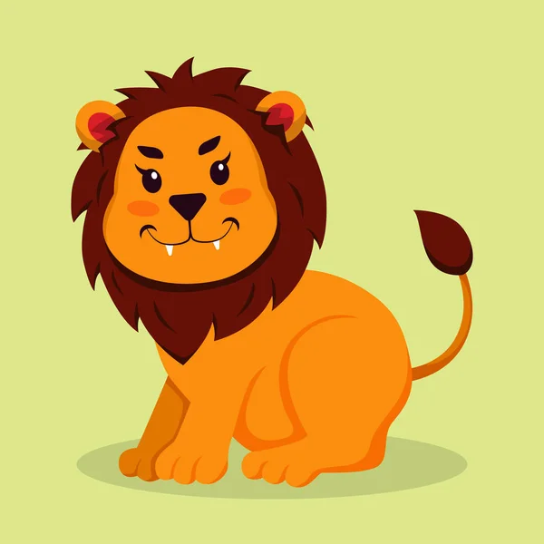 Cute Lion Design Ilustracja Postaci — Wektor stockowy
