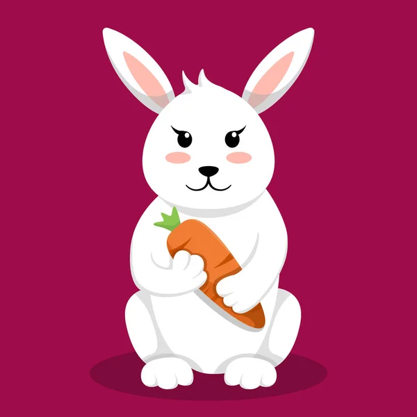 Cute Rabbit Design Character Illustration — Stock Vector