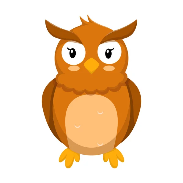 Cute Owl Design Character Illustration — Stock Vector