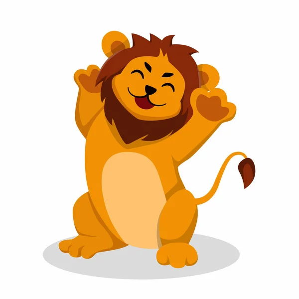 Cute Lion Design Ilustracja Postaci — Wektor stockowy