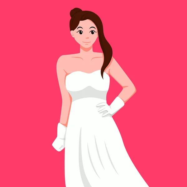 Bräute Hochzeit Charakter Design Illustration — Stockvektor