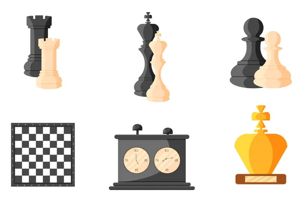 Набор Элементов Шахматного Спорта — стоковый вектор