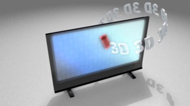 3D televizyon, eğlence, lcd, ekran, efekt.