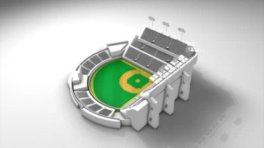 Beyzbol stadyumu, 360 görüntü animasyonu.