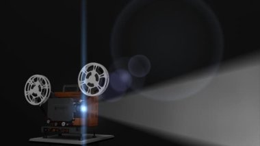 Eski film projektörü, alfa matte dahil.