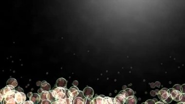 Sabun köpükleri animasyon, geri gorund, su, üfleme, yüzme, alfa matte.