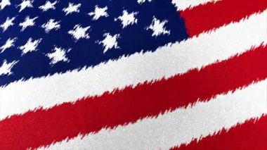 Usa bayrağı fırça darbeleri, sanat, arka plan.