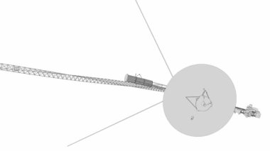Voyager uzay sondası, teknik çizgiler, uzay çizimleri.