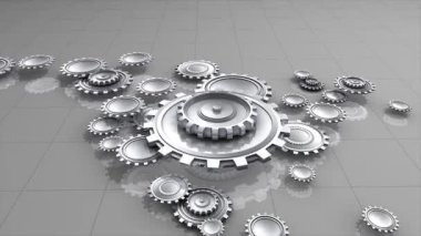 Vitesli dünya haritası, mekanik, endüstriyel, konsept.