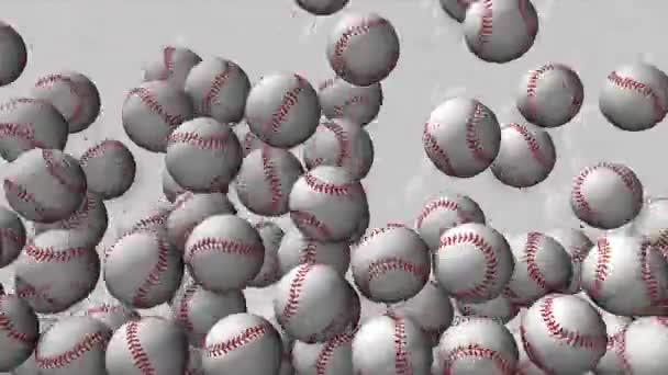 Animation Balle Baseball Remplit Des Espaces Mat Inclus — Video
