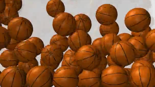 Basketball Ball Animation Filling Spaces Matte Included — Stock Video
