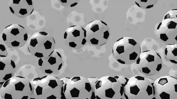 サッカーボールスペースのアニメーション アルファチャンネルが含まれています — ストック動画