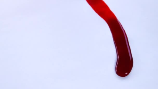 Sangue Fluindo Salpicando Espirrar Tragédia Matar Incidente — Vídeo de Stock