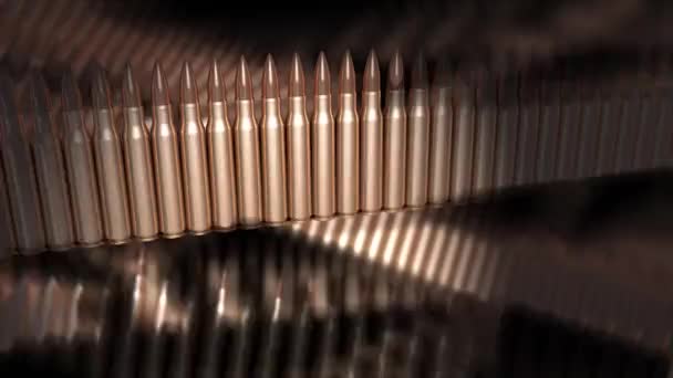 Abstrakcyjna Animacja Pocisku Kule Amunicja Pistolet Wystrzelony — Wideo stockowe