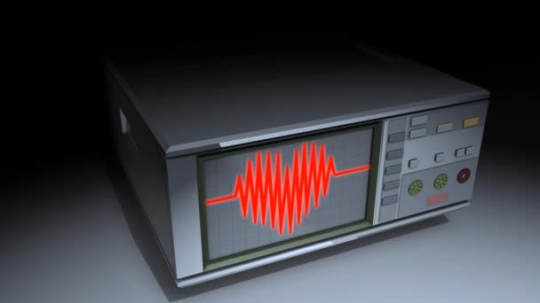 Konzeptanimation Kardiograph Mit Herzförmigem Herzschlaglesen Matte Inklusive — Stockvideo