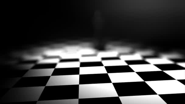 Animace Šachových Figurek Hra Deska Myšlení — Stock video