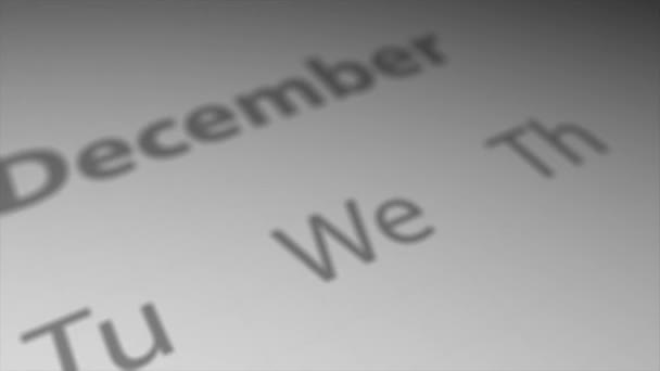 Dezember Weihnachtsfeier Datum Marke Tag Feier — Stockvideo