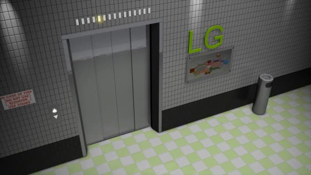 Animation Aufzug Aufzug Gebäude — Stockvideo
