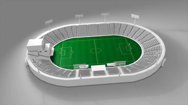 Futbol Stadyumu 360 Görüntü Animasyonu — Stok video