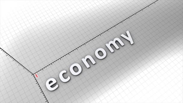 Rostoucí Grafická Animace Ekonomika Obchod — Stock video