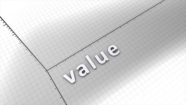 Växande Värde Diagram Grafisk Animation — Stockvideo