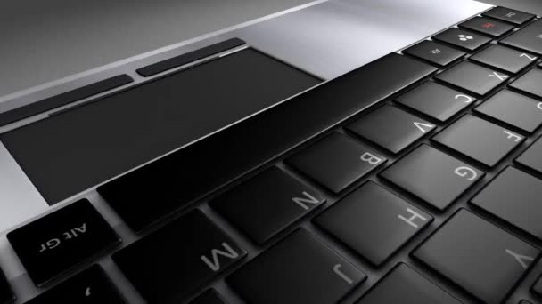 Laptop Keyboard Close Computer Key — Stock Video