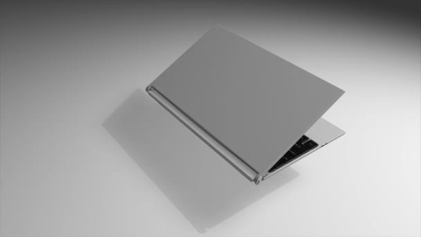 一个简单的笔记本电脑动画 包括Alpha频道 — 图库视频影像