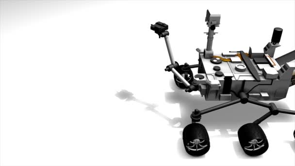 Ricreazione Dell Artista Mars Rover Matte Incluso — Video Stock
