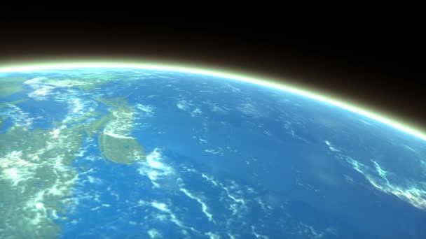 Artist Rendering Meteor Entering Earth Atmosphere — Videoclip de stoc