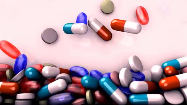 Pills Medicane Consume Clinical Prescription — Stock Video