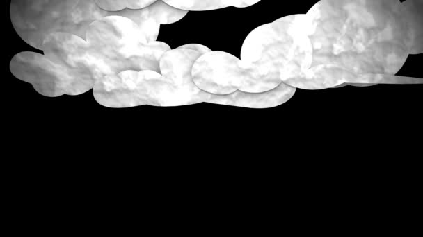 Simplistic Look Rain Clouds Animation — Stock Video