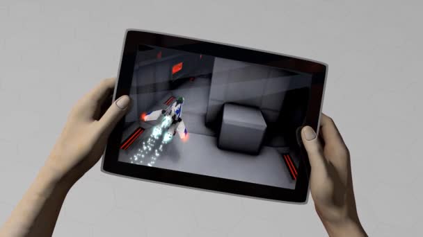 Tablet Gaming Άλφα Ματ Περιλαμβάνονται — Αρχείο Βίντεο