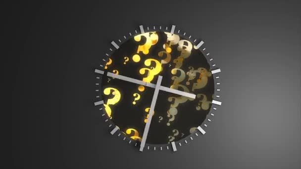 Time Concept Animation Precious Gold Watch Clock — Stock Video
