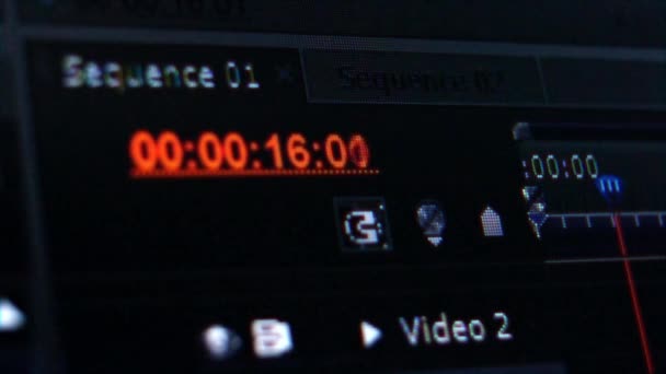 Código Tiempo Digital Software Hora Minuto Segundo Duración Primer Plano — Vídeo de stock