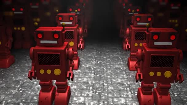 Leksak Robot Armé Invasion Roligt Spel Fiktion — Stockvideo