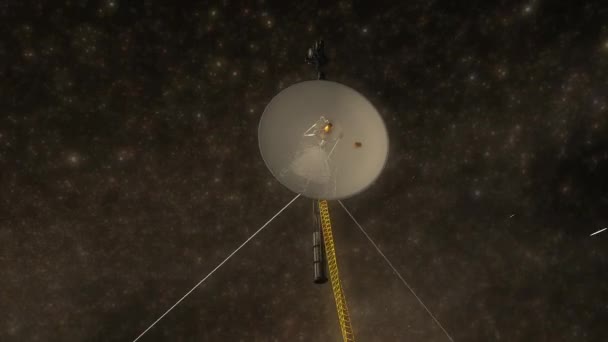 Representación Artistas Sonda Espacial Voyager — Vídeo de stock