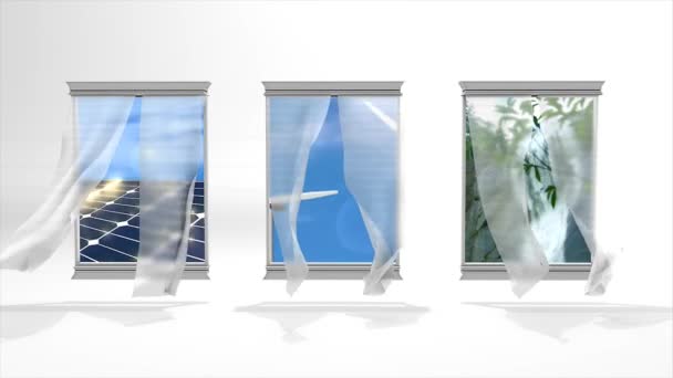 Renewable Energy Concept Animation — Stockvideo