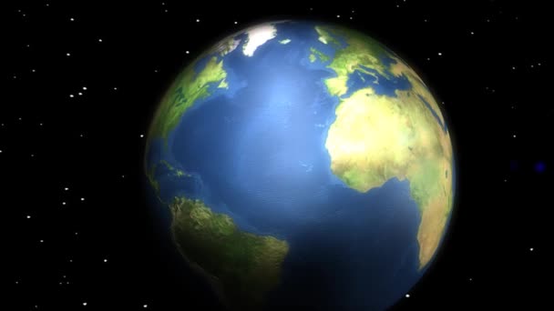 Concept Animatie Aarde Met Bewegend Vistuig — Stockvideo