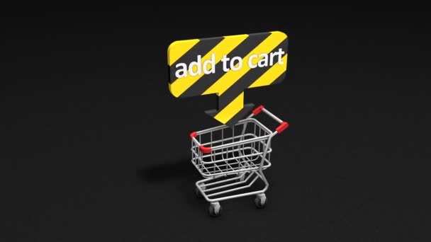 Add Cart Concept Animation — Stock Video