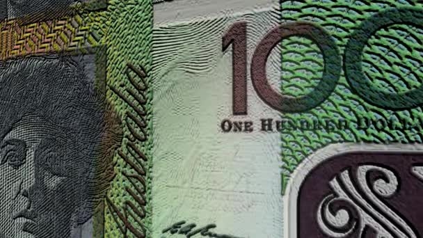 Australiska Dollar Valuta Värde Upp Animation — Stockvideo