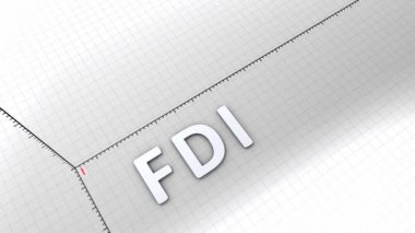 Büyüyen grafik animasyonu, yükselen Fdi (Doğrudan Dış Yatırım)