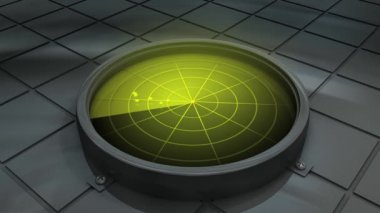 Bilgisayar oluşturuldu, sanatçı radar görüntüleme aygıtı çalışıyor.