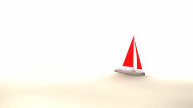 Yelkenli alfa mat ile daireler çiziyor.