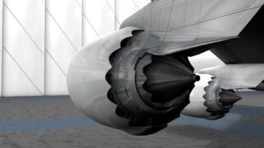 Türbin motorunun arka görüntüsü, teknik, mühendislik.