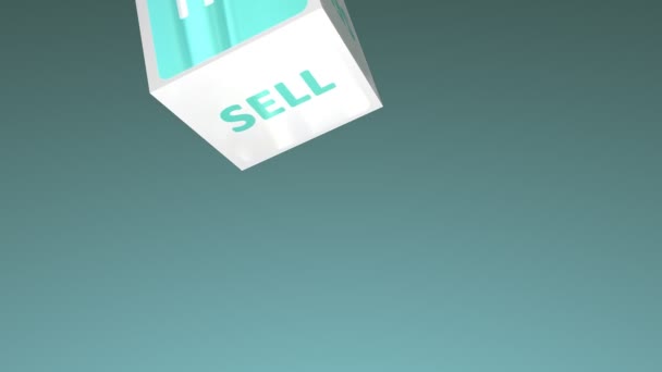 Számítógép Generált Buy Sell Koncepció Animáció — Stock videók