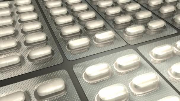 Embalagem Blister Cápsula Medicamento Receita Médica Medicamento — Vídeo de Stock