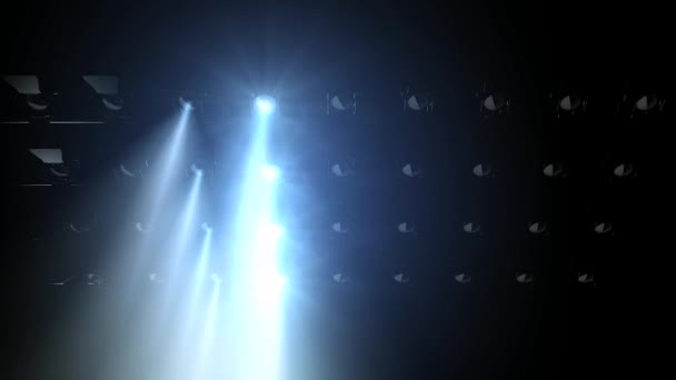Luzes Concerto Animação Inundação Brilhante Azul Branco Palco — Vídeo de Stock